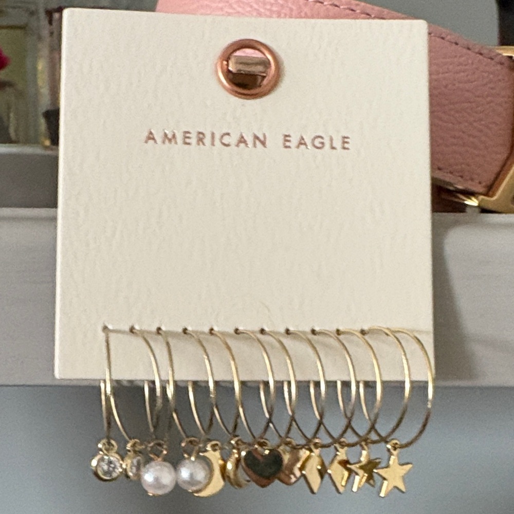 American Eagle Outfitters Gold Hoop Earrings Set